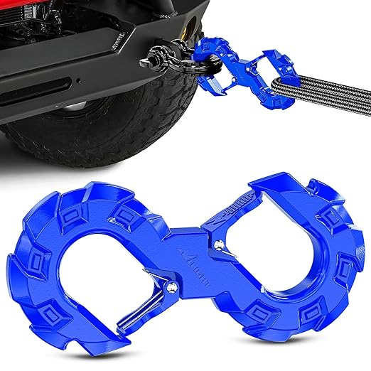 Nilight S-Shape Shackle, Quick Release Tow Hook for Winch Cable Ropes, 33,000 lbs Heavy Duty for Off-Road Recovery, Towing Extension, Tree Saver, Winch Shackle, Forged Steel, Blue