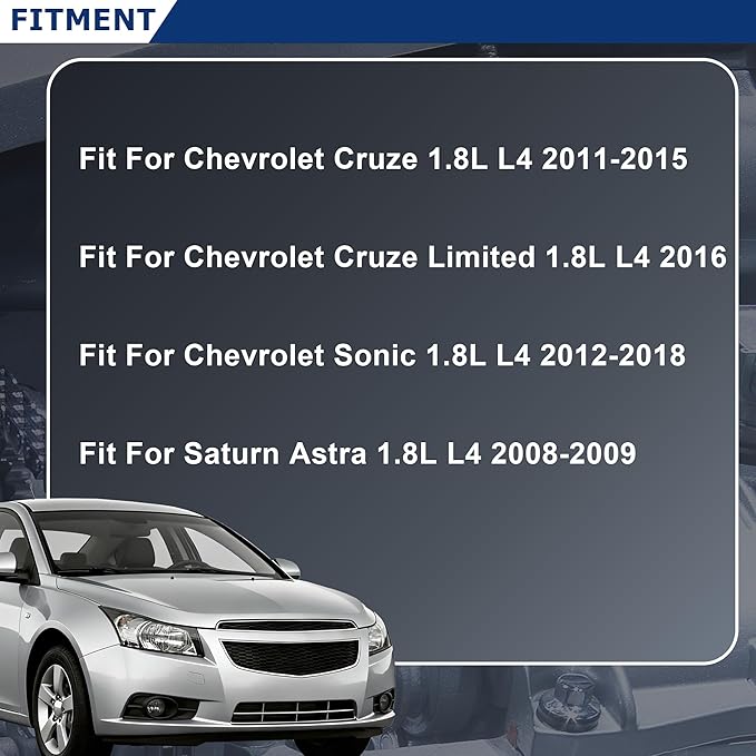 1.8 2Pcs Intake&Exhaust Camshaft Timing Belt Kit With VVT Gear Valves Bearings Kit Fit For Chevrolet Cruze Sonic Cruze Limited 1.8L L4 2011-2018 55571921 55571923 TCK338 TB338