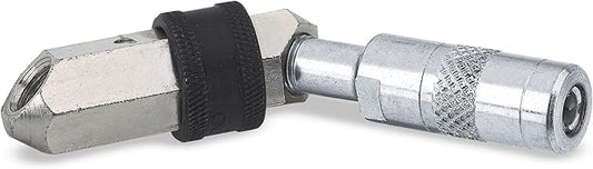 LUMAX LX-1406 Silver 360 Degree Swivel Grease Coupler,1/8" NPT Female Inlet, 45 Degree Angle Gives Easy Access to Most Grease Fittings