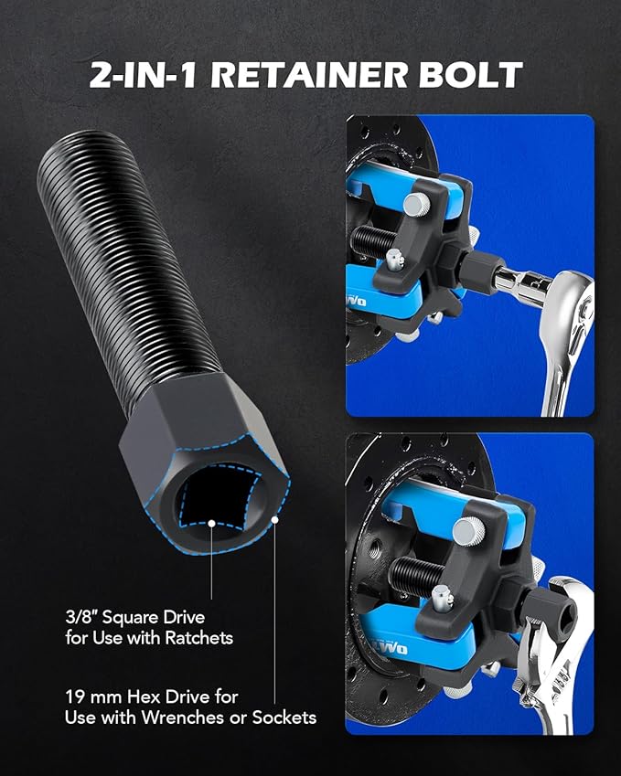 Orion Motor Tech Harmonic Balancer Puller Kit, Adjustable 3-Jaw Puller Set for Removing Harmonic Dampers & Balancers, 3-Jaw Pulley Puller Set Compatible with Chevy GM Chrysler Cadillac Ford More, Blue