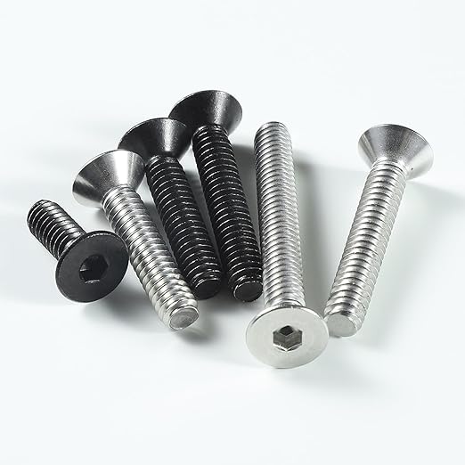 1/4-20 Bolt, 1/4-20 x 1-1/4 Inch Flat Socket Head Screws 30Pcs, 304 Stainless Steel 18-8 Countersunk Bolts, Full Thread, with Hex Spanner