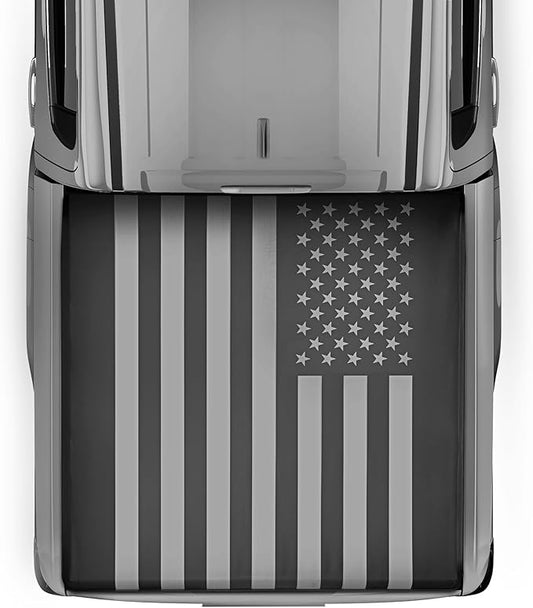 American Flag Tonneau Cover for Toyota Tacoma 2016-2023 Soft Roll Truck Bed Cover for TACOMAS with Short Bed 5’ with Deck Rail System All Weather Roll-Up for Toyota Tacoma Tonneau Cover