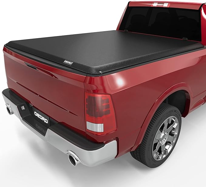 OEDRO Soft Roll Up Truck Bed Tonneau Cover Compatible with Dodge Ram 1500 2002-2024 Classic Only, Fit for Dodge Ram 2500 3500 2003-2024, 6.4ft Bed w/o Ram Box