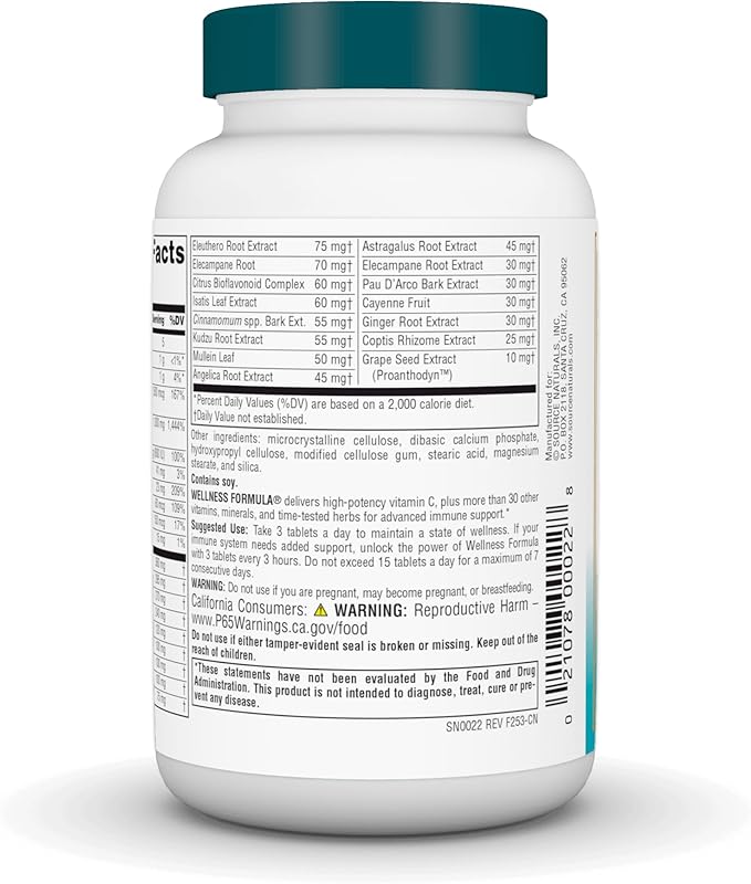 Source Naturals Wellness Formula Bio-Aligned Vitamins & Herbal Defense - Immune System Support Supplement & Immunity Booster* - 90 Count
