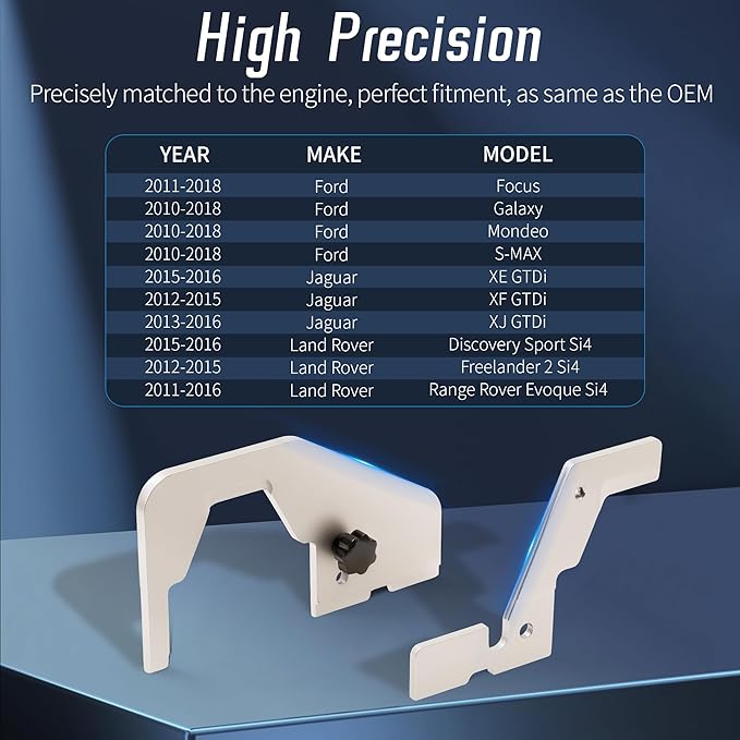 Camshaft Timing Locking Tool Kit, Compatible with Jaguar Land Rover Evoque Ford 2.0 2.3T SCTi Ecoboost Ti-VCT Mondeo Focus, Replace 303-1594 303-1504 303-1565 303-1600 303-1595 303-1521