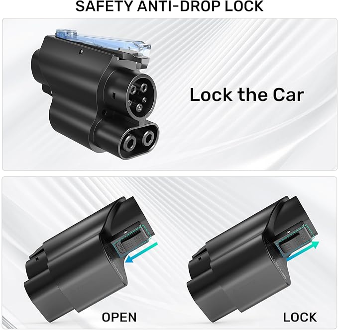 Tesla Supercharger NACS to CCS Adapter,250kW Fast Charger, NACS to CCS1 for V1/V2/V3/V4 NACS Charging Stations, Tesla to CCS Charger Adapter Compatible with Ford, Rivian, GM EVs