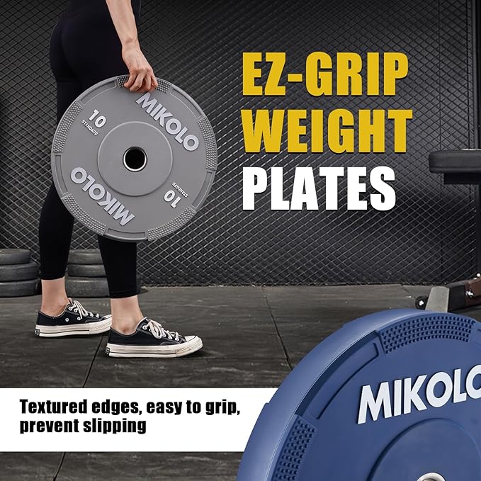 Mikolo 7ft Olympic Barbell, Barbell for Weightlifting and Powerlifting 45lb, Olympic Bar for 1500lbs Capacity, Weight Bar Fit 2” Standard Weights