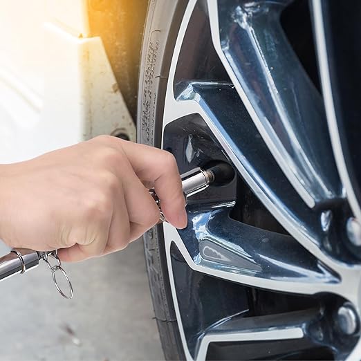 Tallew 20 Pack Dual Head Tire Pressure Gauge Heavy Duty Air Pressure Tire Gauge for Auto Truck Car RV Van Gage Range 10-150PSI, 1-10Bar (Silver)