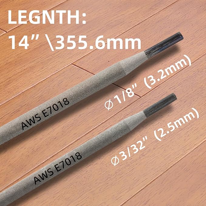 E7018 Welding Rods 3/32" 2.2LB - Carbon Steel Stick Electrodes with Low Spatter & Easy Slag Removal for ARC Welding, Home Repair, Construction