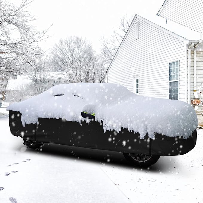 Car Cover for Chevy Silverado 1500 Crew Cab 6.6 ft. Bed, Waterproof All Weather Pickup Truck Covers with Zipper Windproof Heavy Duty Protection for 2000-2023 Silverado 1500/GMC Sierra 1500