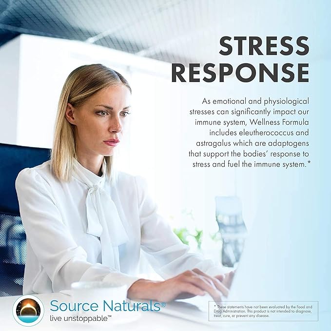 Source Naturals Wellness Formula Bio-Aligned Vitamins & Herbal Defense - Immune System Support Supplement & Immunity Booster* - 90 Count