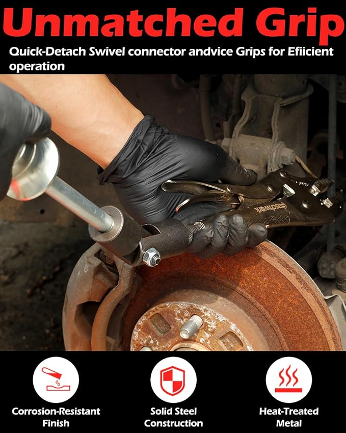 Locking Pliers Slide Hammer Puller with Quick Release Swivel Connector for Nail Bolt Pin Seal CV Axle Removal Tool,Silver