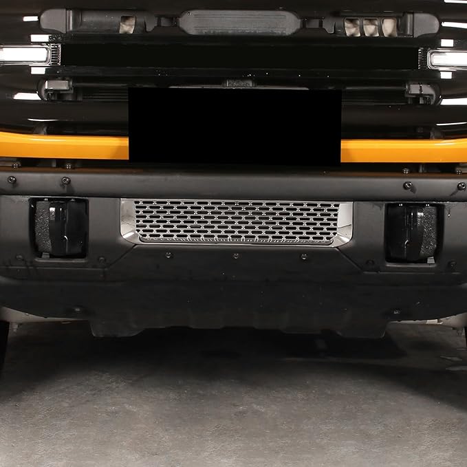 Linskip Modular Bumper Gap Insert Compatible with 2021-2025 Ford Bronco(Not for ACC/Sensors), Enhancing Vehicle Front Appearance, Modular Bumper Gap Cover for Bronco Accessories(Chrome)