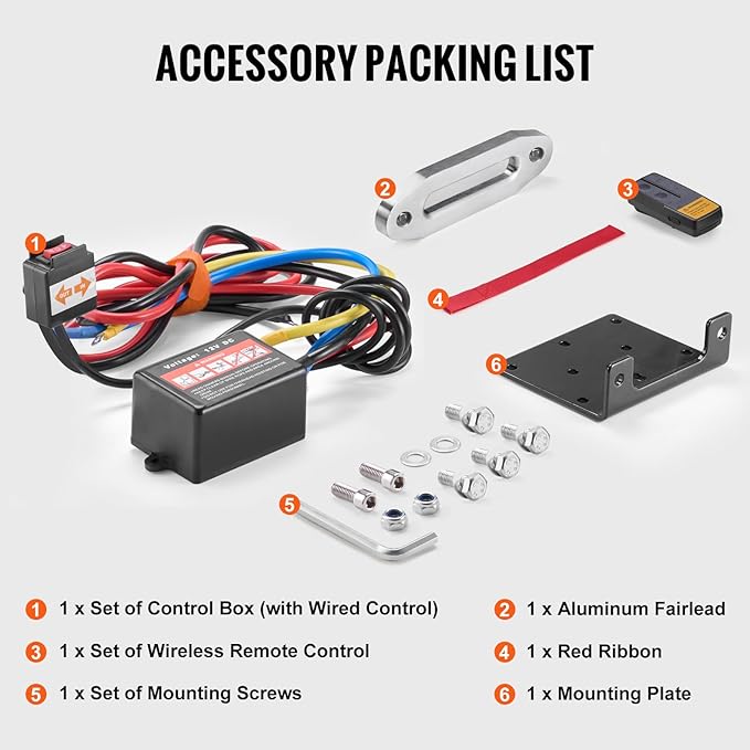 VEVOR ATV Winch, 4500 lb Electric Winch with Synthetic Rope, 12V DC ATV UTV Winch 1/4 in x 39 ft Aluminum Fairlead Wired Remote Control, IP55 Waterproof for Towing Boat Off Road Recovery