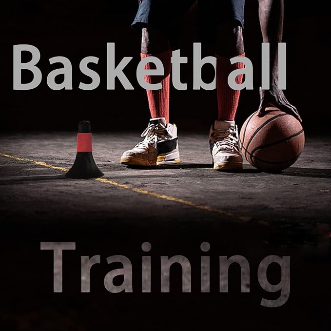 8 Pcs Sport Cones for Drills，9 Inch Agility Training Cones Sports with Carry Bag, Basketball Training Cones for Soccer Football Basketball Speed Grab Drills and Training