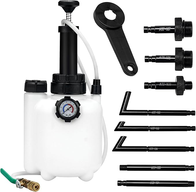 3L Transmission Fluid Pump Transmission Oil Pump Extractor Manual Oil Pump Oil Filling Filler System Tool with 8Pcs Adapters Fluid Transfer Pump