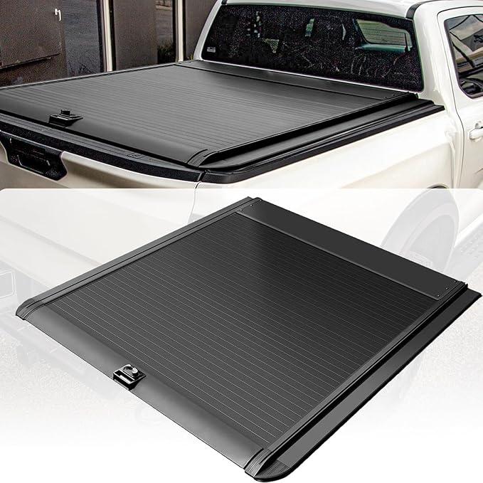 OSIAS Retractable Hard Tonneau Cover for 2004-2025 Ford F-150 5.5-5.6ft Truck Bed | Aluminum Waterproof Lockable Bed Cover with Heavy-Duty Security & All-Weather Protection