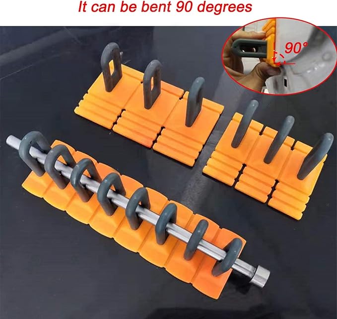 Paintless Dent Repair Tools Heavy Duty Paintless Dent Repair Kit with Yellow Glue Label and Strong Multi-Claw Retractor for Auto Body Repair