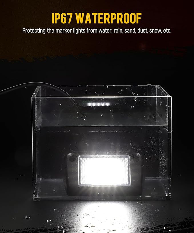 Partsam 2Pcs RV Porch Lights, 21LEDs Aluminum RV Exterior LED Light 1000LM White IP67 Waterproof for RV Camper Motorhome Trailer Trailer Boat