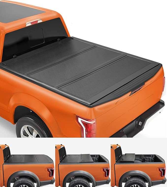 TIPTOP Low Profile Hard Folding Truck Bed Tonneau Cover Fits 2015-2025 Ford F150 5.5ft Bed (67") |TLX3|