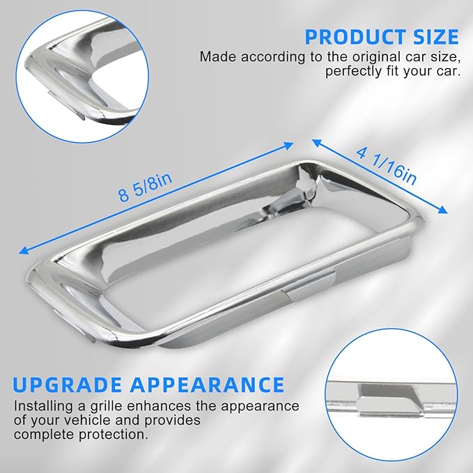 JINCHEN 7pcs Grill Mesh Inserts Clip-on Compatible with Jeep Compass 2011-2016, Front Grill Inserts Grille Cover Frame Trims (Chrome)