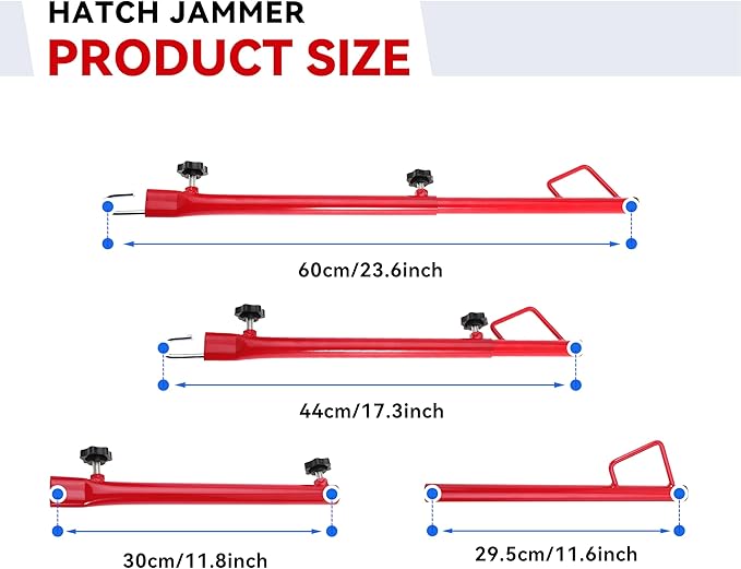 2 Pcs Hatch Jammer Auto Body Repair Tools Retractable Support Rod Holder 17100 Replacement Car Trunk Lift Gate Support for Automotive Paint Polishing Door Fixing
