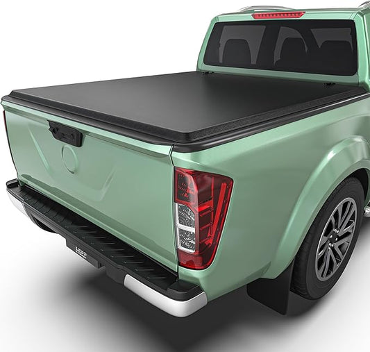 LEDKINGDOMUS Soft Roll-Up Truck Bed Tonneau Cover Fits for Nissan Frontier 2005-2025 (NOT for México), 5ft Bed, Durable Double-Layer PVC for Complete Protection