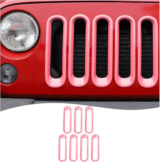 JK Grill Inserts Front Grille Mesh no Mesh Cover Guard for Jeep Wrangler JK 2007-2017 Clip-on Grille Accessories