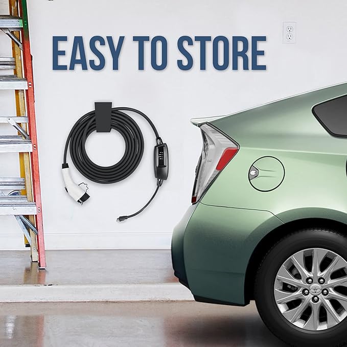 Lectron EV Charger, 16 ft Extension Cord & J1772 Cable - Portable Electric Car Charger for J1772 EVs and Plug-in Hybrid Vehicles (NEMA 5-15)