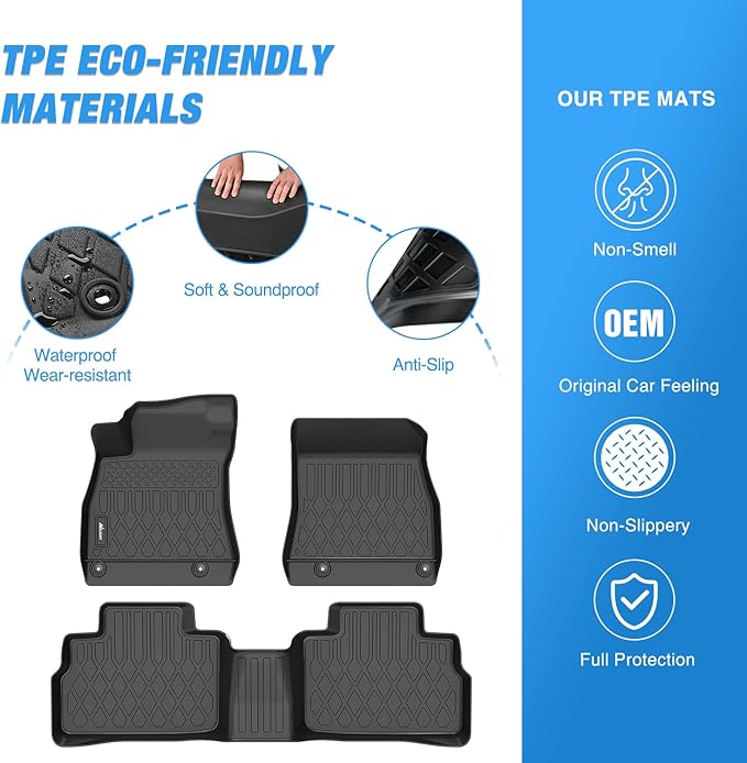 Nilight TPE Floor Mats for Nissan Sentra 2020 2021 2022 2023 2024 2025, All Weather Custom Fit Heavy Duty Floor Liners