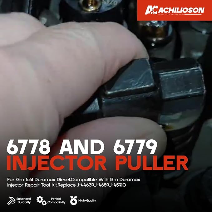 6778 Injector Puller & 6779 Injector Puller, 7222 Injector Tube Remover/Installer Tools for GM 6.6L Duramax Diesel,Compatible with GM Duramax Injector Repair Tool Kit,Replace J-44639,J-4659,J-45910
