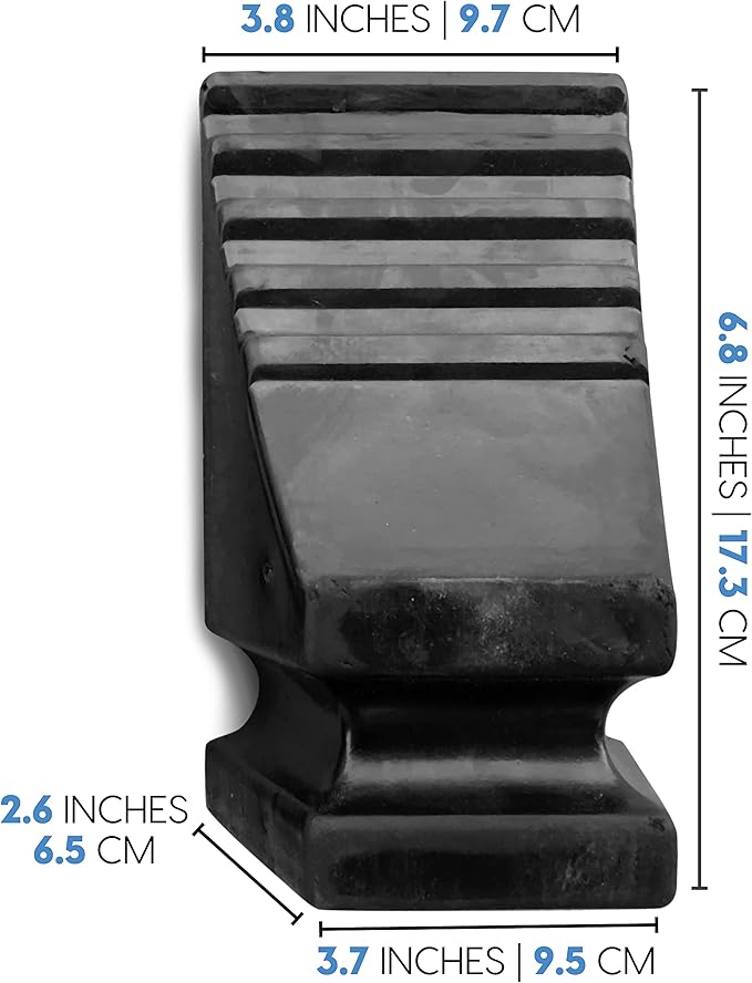 AutoSolo Replacement Wheel Chocks for Wheel Alignment Turn Plates (Set of 2) - Durable Materials for Auto Shops, Garages, and Personal Use