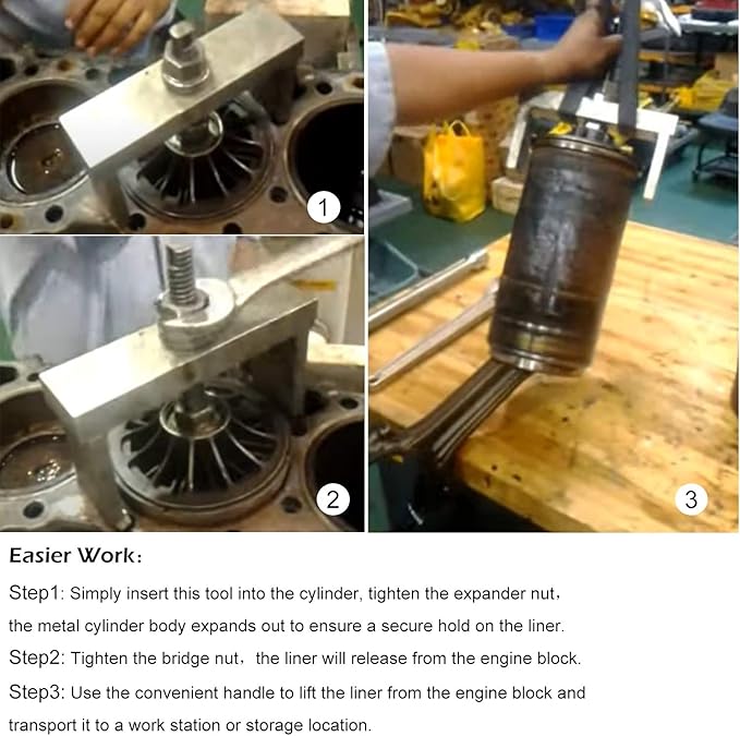 J45876 Cylinder Pack Liner Puller Remover Tool J-45876 for Detroit Diesel 60 Series 12.7L 14L EGR MTU S2000 DD13 DD15 DD16 Heavy Duty Truck Engines Replaces for 5875
