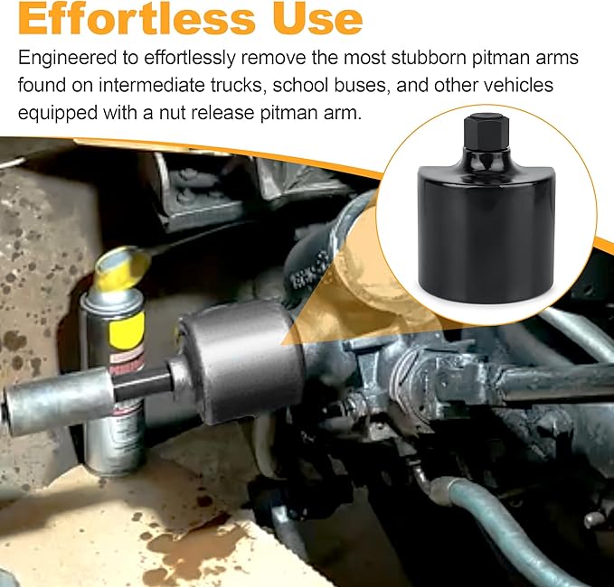 Intermediate Pitman Arm Puller Compatible with Medium Duty Trucks, School Busses, & More Vehicles, Intermediate Pitman Arm Puller for Class 3-5 Trucks and Equipment, 10388