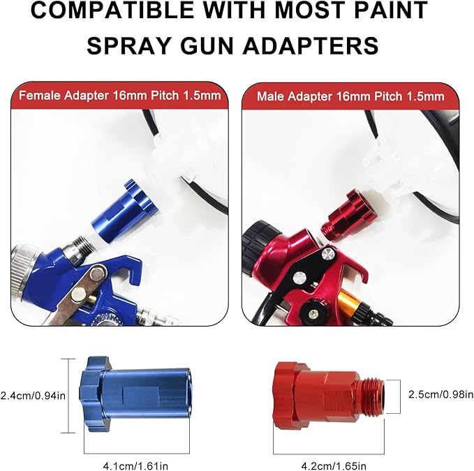 RRJ Disposable Paint Cup Spray Gun Cup, Paint System for LVLP and HVLP Spray Gun Kit 600 ML Mixing Cup with 50 Cups Liners and Lids, 1 Hard Cup with Retainer Ring, 2 Cup Adapter, Stirrer