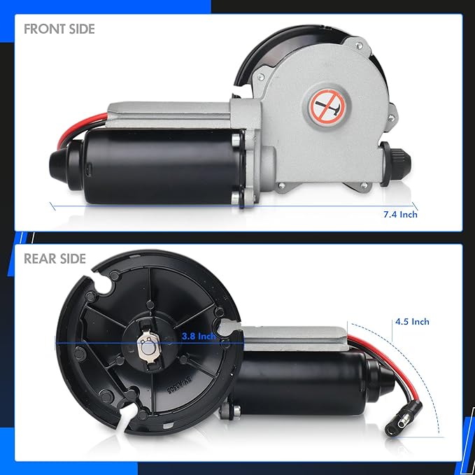 3317084.000U RV Awning Motor Drive Repair Kit Assembly Fit for Dometic 9200 Series Power Awnings, Replace# 3316605.001, 3316605.017, Black