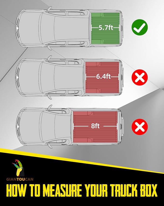Retractable Tonneau Cover Compatible with 2009-2025 Ram 1500 Classic and New Body Style 5.7ft Bed (67.4") w/o RamBox