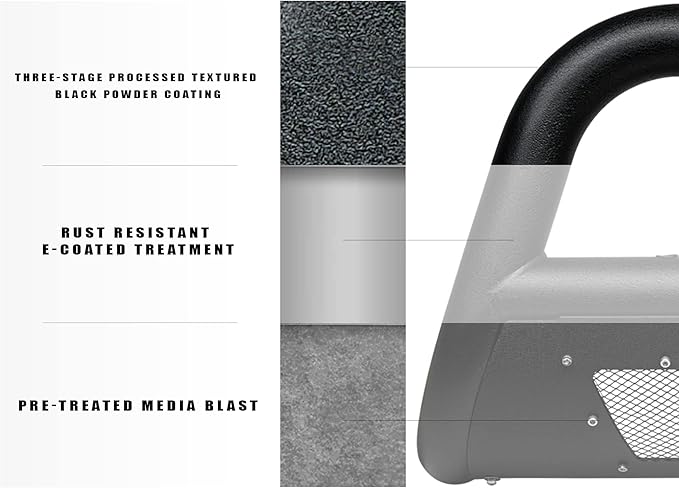 Armordillo 8717486 MS Series Studded Aluminum Mesh Bull Bar - Textured Black Fits 2006-2008 Dodge Ram 1500