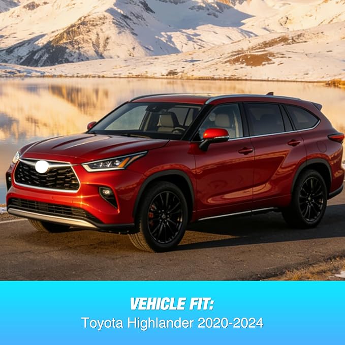 Nilight in Channel Window Deflectors for Toyota Highlander 2020 2021 2022 2023 2024 2025 Vent Window Visors, Rain Guards-4PCS