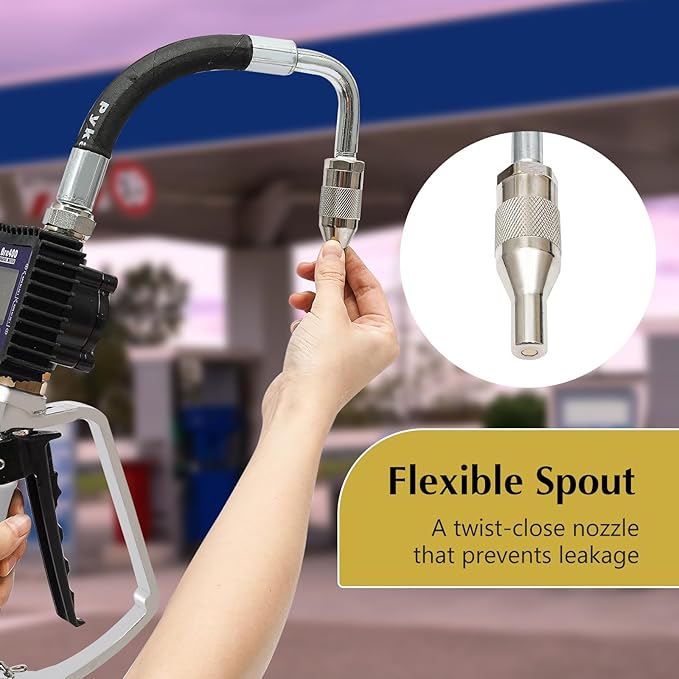 Heavy Duty Air Operated Oil Transfer Pump Digital Petrol Motor Oil Fluid Dispenser Pump Control Valve Meter Nozzle (US Stock)