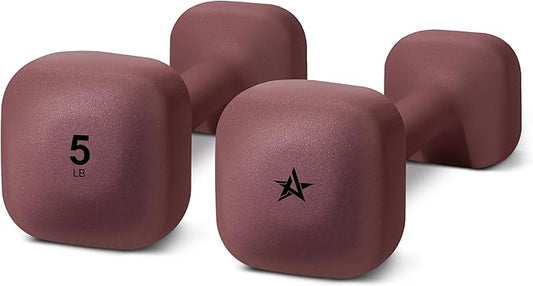 Yes4All Square Neoprene Dumbbell Set for Women/Men, Workout Hand Weight Dumbbells Set of 2, 2lb - 20lb with 4 Colors, Anti-Roll, Anti-Slip Exercise Dumbbells Weights for Home Gym,
