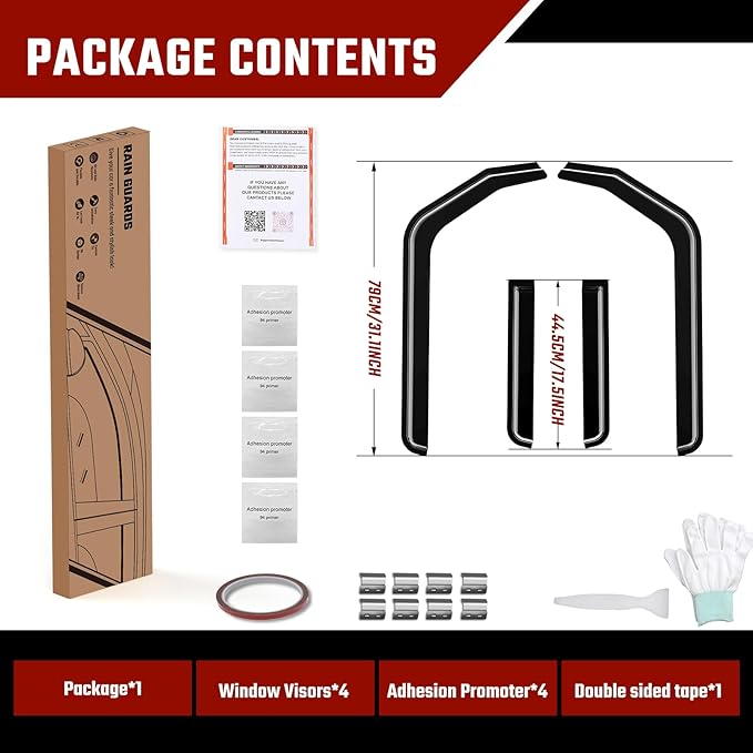 in-Channel Rain Guards Fit for Jeep Wrangler JL 2018-2025 Black Extra Durable Shatterproof Side Window Deflectors Fit for Jeep Gladiator 2020-2025, Window Visors, Wind Deflectors - 4 PCS