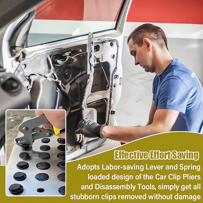 Car Clip Pliers and Disassembly Tools, Multi-Functional Panel Clip Removal Plier, Buckles, Rivets, Open The Panels Effortlessly Without Damage