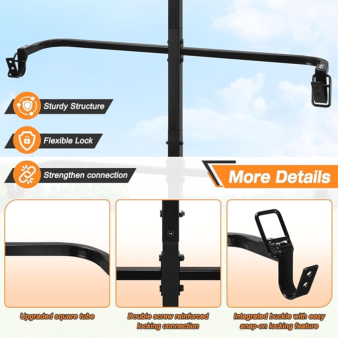 3 Place Weed Eater Rack, Mount On Landscape Truck Trailer Enclosed Trimmer Rack Holder, Open and Enclosed Trailers Tool with Locks, Wall Mounted Lawn Equipment Accessories, Carbon Black