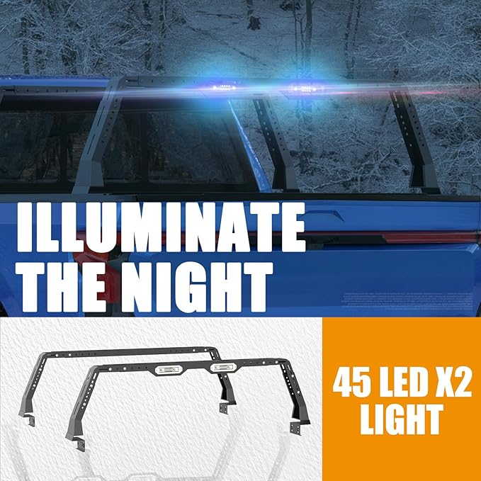 Extendable Truck Bed Rack, Universal Bed Rack Cargo Carrier Cross Rail For Ford Ranger, F-150 F-250 F-350, For Chevy Silverado & GMC Serria 1500 2500 3500, Ram 1500 2500 3500, For Toyota Tacoma Tundra