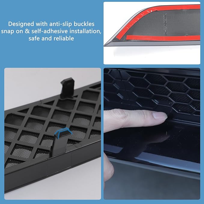 Front Grill Mesh Inserts for Refreshed Tesla Model 3 Highland 2024 2025 accessories Air Inlet Vent Grille Cover Replacement (Not applicable to those produced after October 25)