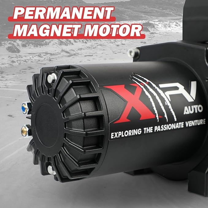 13000lb. Winch Synthetic Rope Electric Truck Winch Waterproof with Wireless Remotes for 4WD 4x4 Off Road Vehicle Truck, Black丨Dark Knight Series