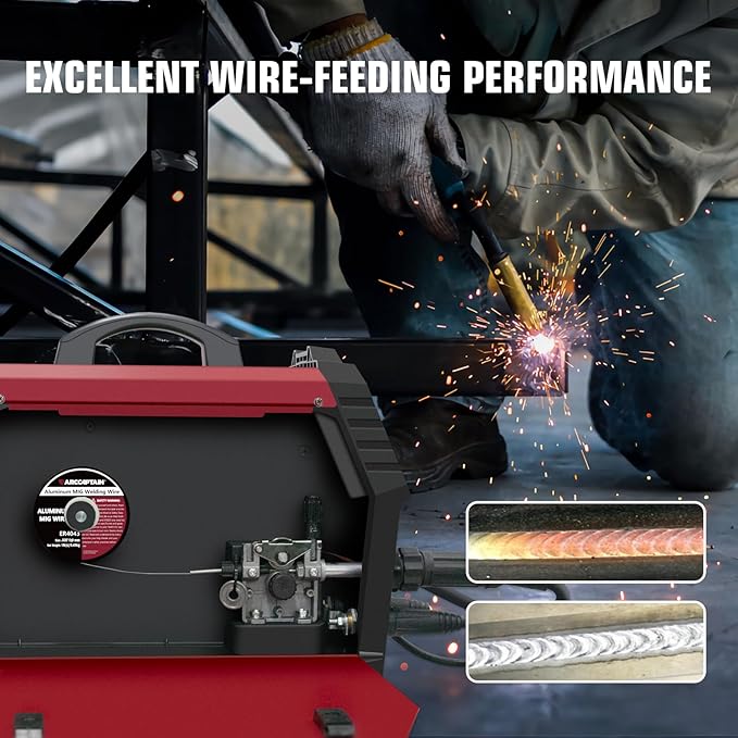 ARCCAPTAIN Silicon Aluminum Welding Wire ER4043 .035" Mig Welding Wire, 1 Pound Spool