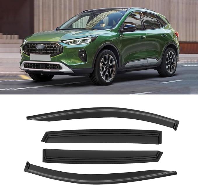 Window Rain Guards for 2020-2025 Ford Escape, Window Visor Guard Vent Wind Shade Deflector Rain Shield Protector Sun Visor for 20-25 Escape (Not Fit Active, Outside-Mount, 4 Pieces