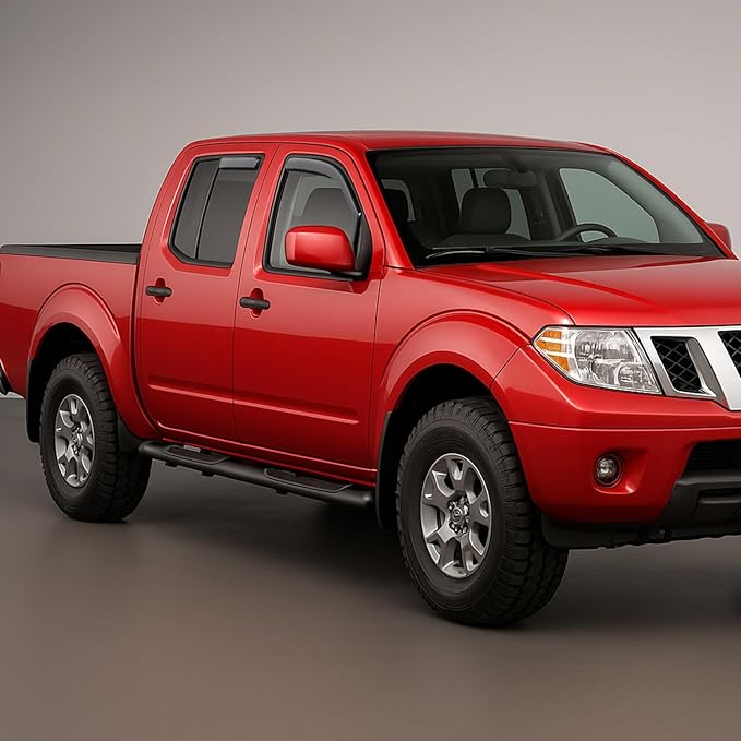 Voron Glass in-Channel Extra Durable Rain Guards for Nissan Frontier 2005-2021 Crew Cab, Window Deflectors, Vent Window Visors, 4 Pieces - 200745